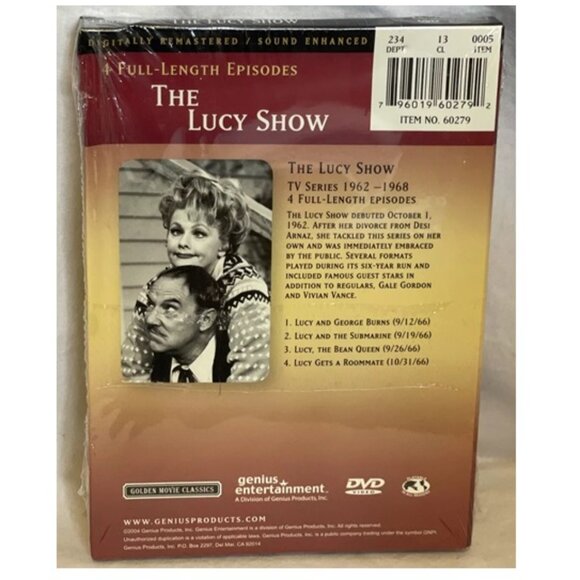 The Lucy Show DVD Golden Movie Classics Digitally Remastered NEW SEALED - Picture 2 of 4